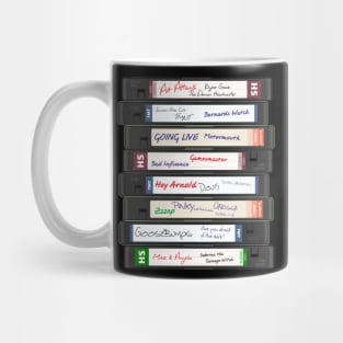 Retro British TV 90s Series VHS Video Cassettes Mug